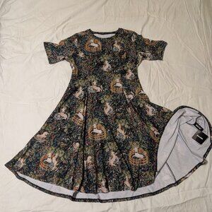 The Unicorn in Captivity Longline Evil Tee Dress - BlackMilk